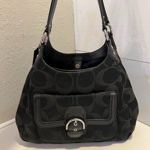 COACH ~ Campbell Signature Hobo Bag / PURSE / black ~ J1381-F24742 ~ LIKE NEW!